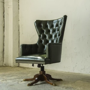 SKÓRZANY FOTEL GABINETOWY CHESTERFIELD