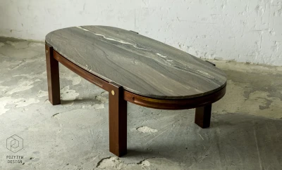 STOLIK MARMUROWY - VINTAGE - LATA 70