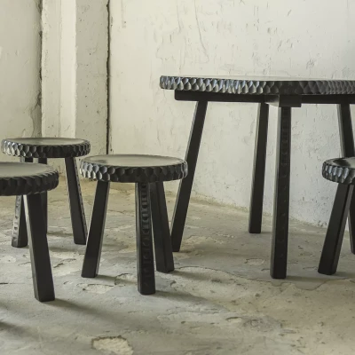 ZESTAW MEBLI W STYLU ZAKOPIAŃSKIM - CEPELIA - LATA 70 / 80